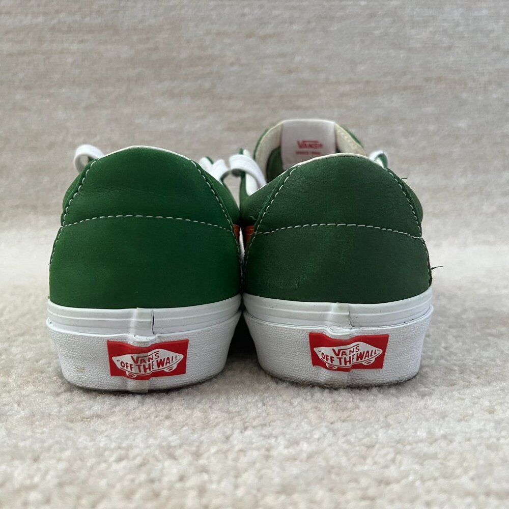 Vans Authentic Sk8-Low Green Leather Sneakers Shoes 9.5 - Picture 5 of 13